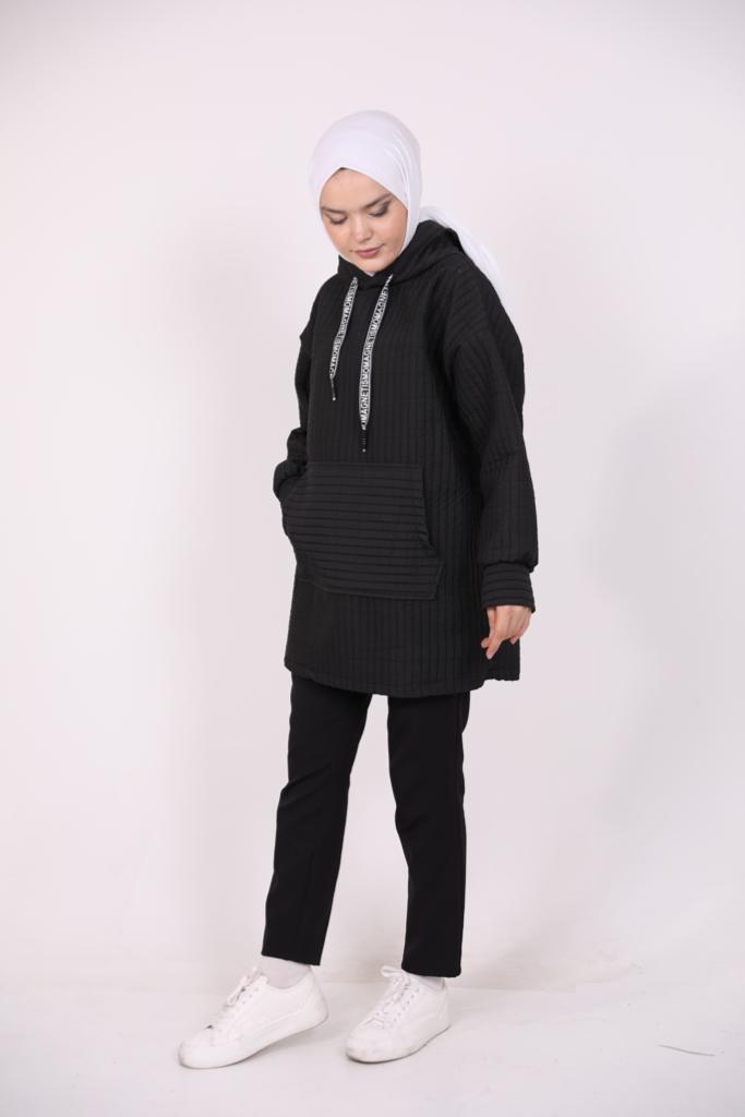 Quilted Sweat Black