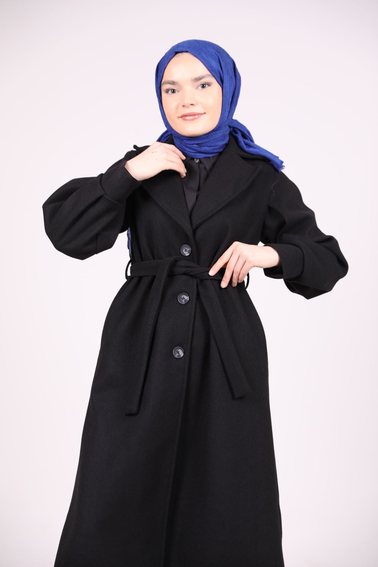 Bilezik Kol Kuşaklı Kaban Siyah