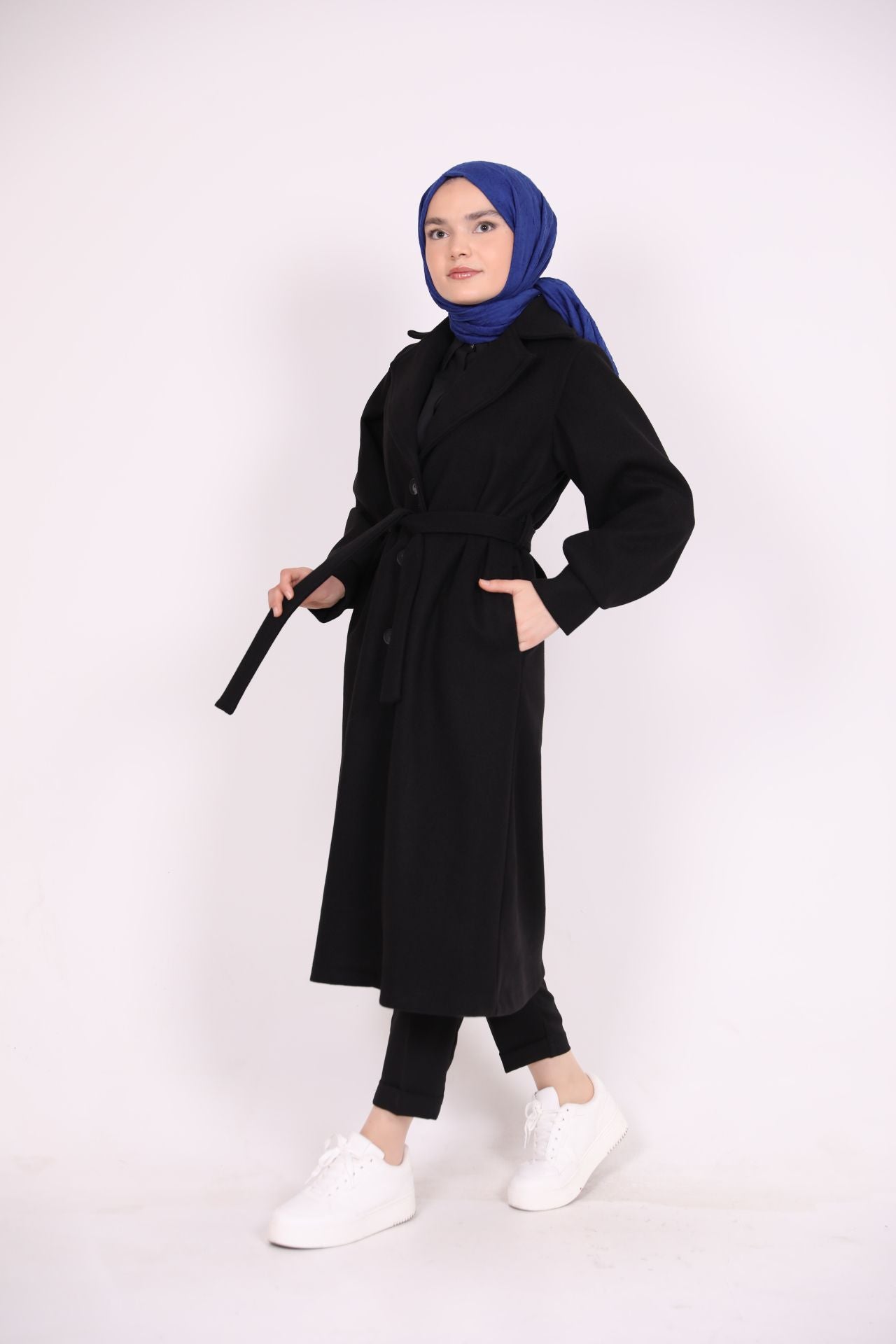 Bilezik Kol Kuşaklı Kaban Siyah