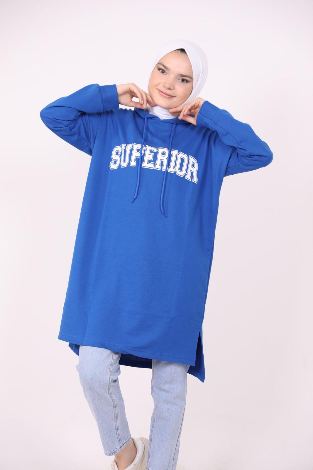 Superior Printed Sweat Blue