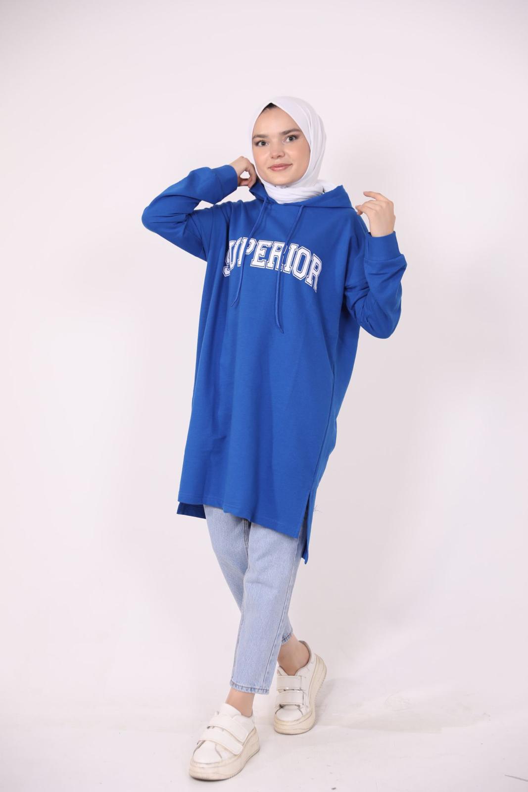 Superior Printed Sweat Blue