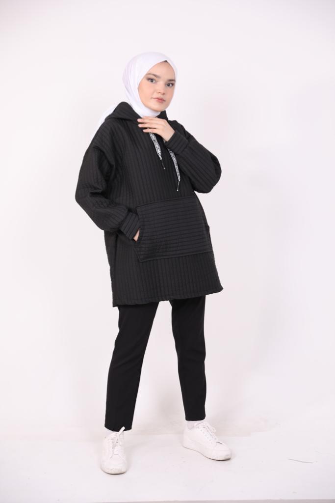 Quilted Sweat Black