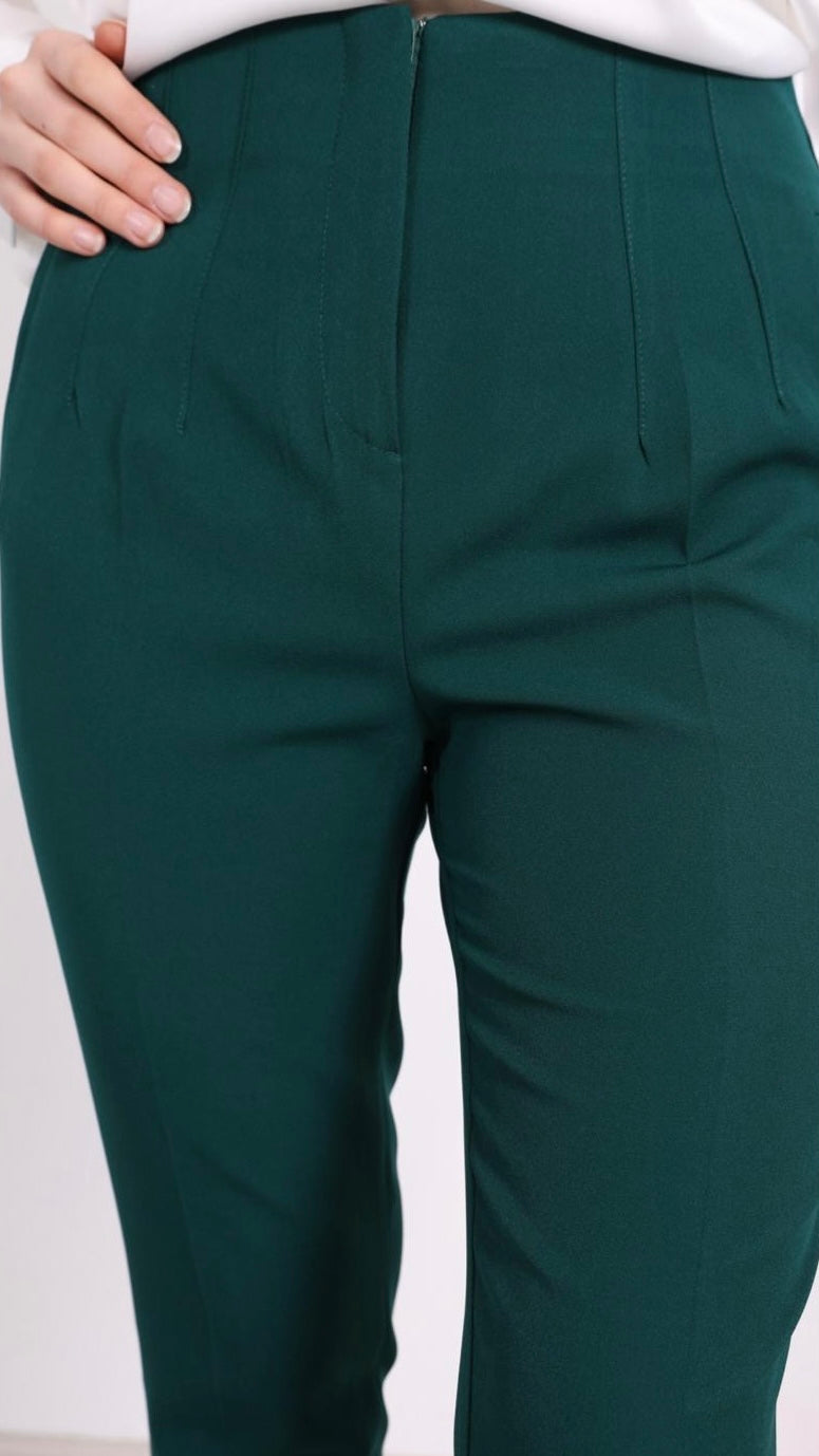 Zara Model Piliseli Pantolon Yeşil