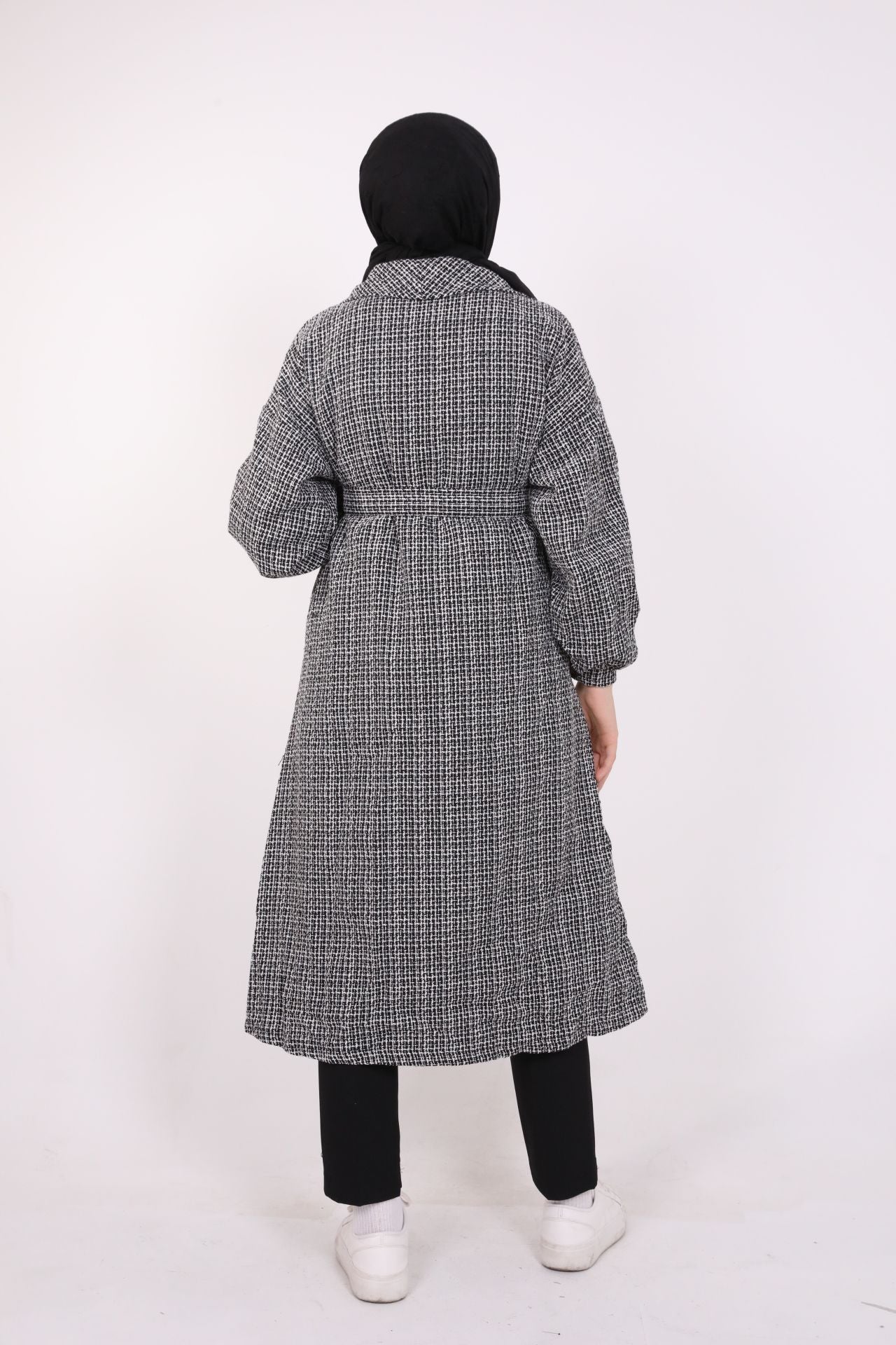 Şanel Fabric Lined Coat Black
