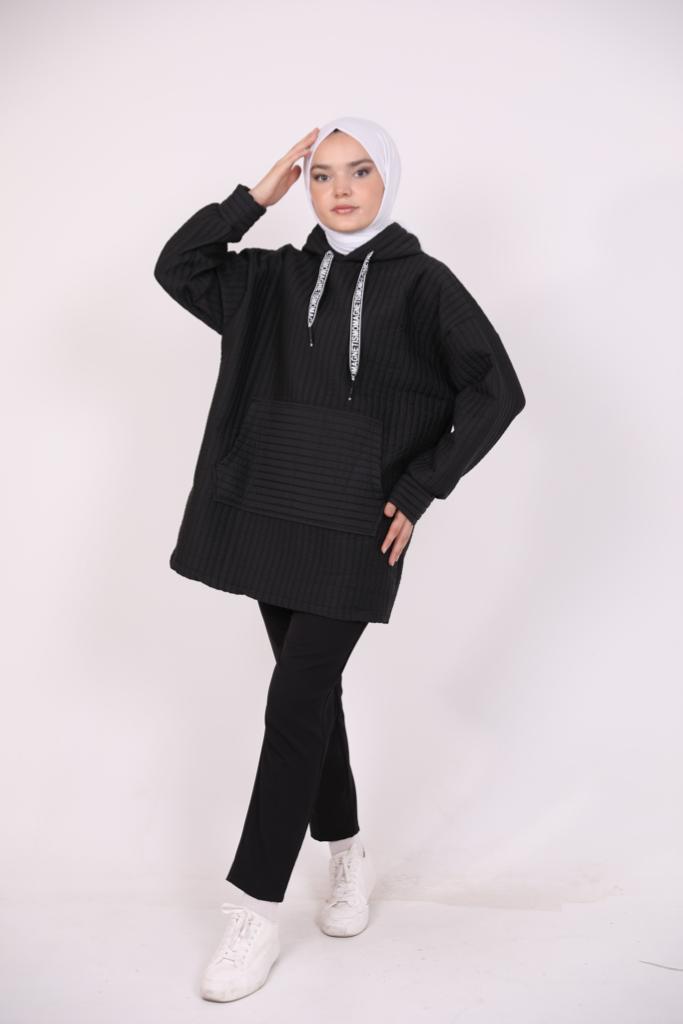 Quilted Sweat Black