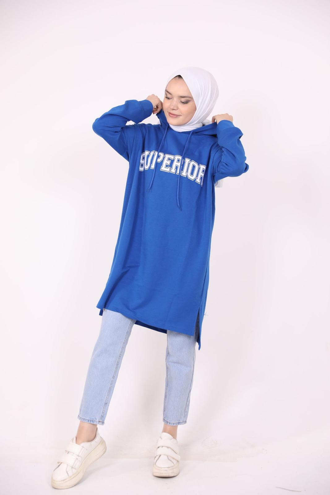 Superior Printed Sweat Blue