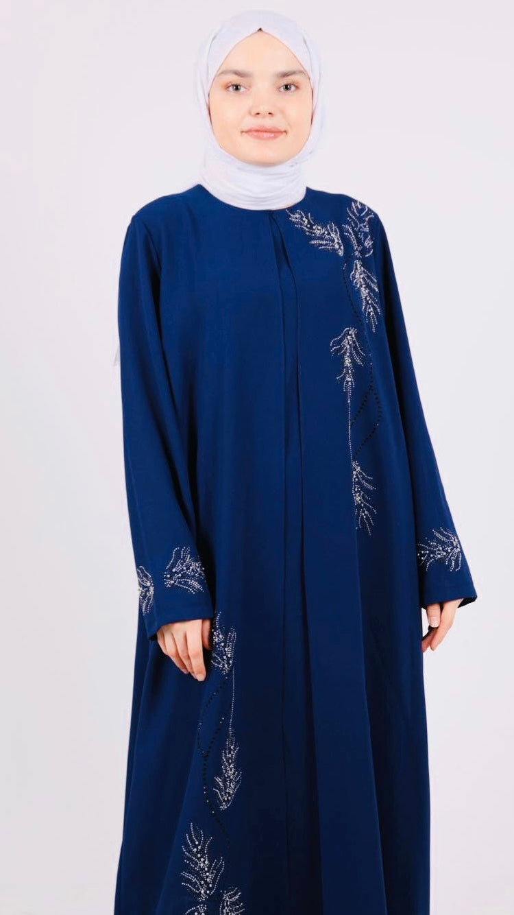 Tam Pelerinli Anne Model Elbise Lacivert
