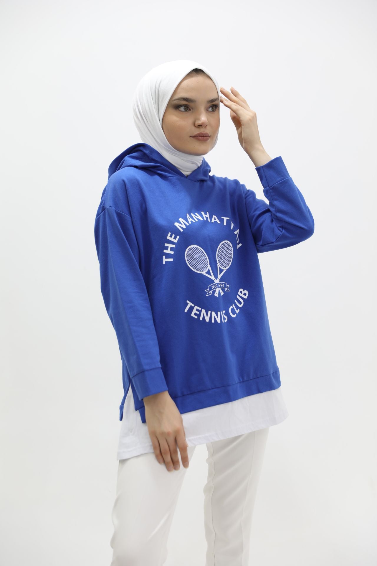 Manhattan Printed Sweat Blue