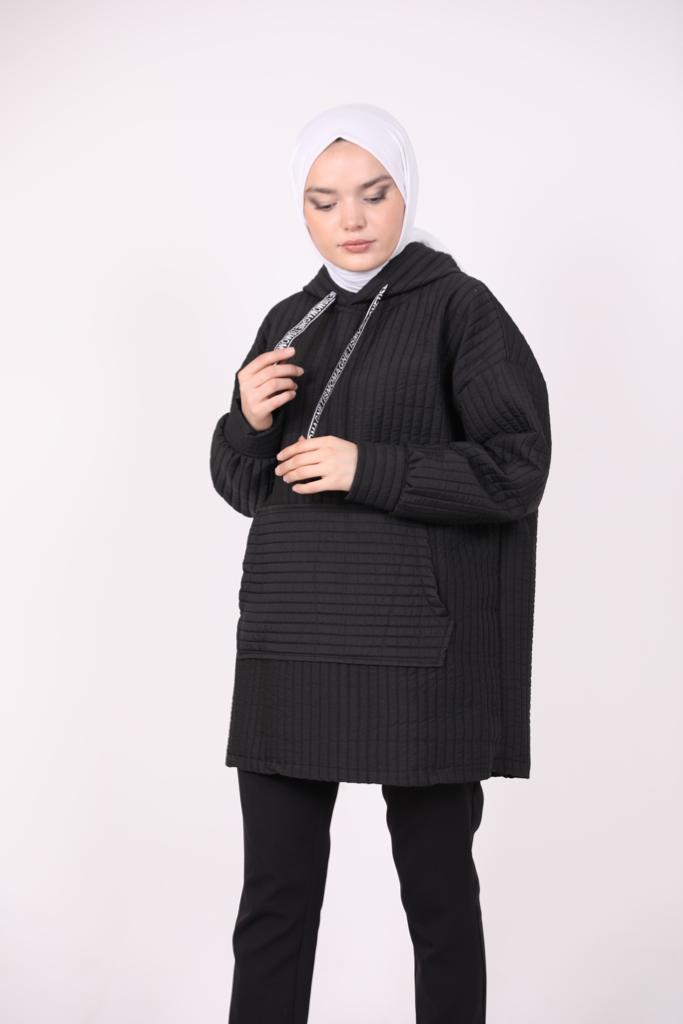 Quilted Sweat Black