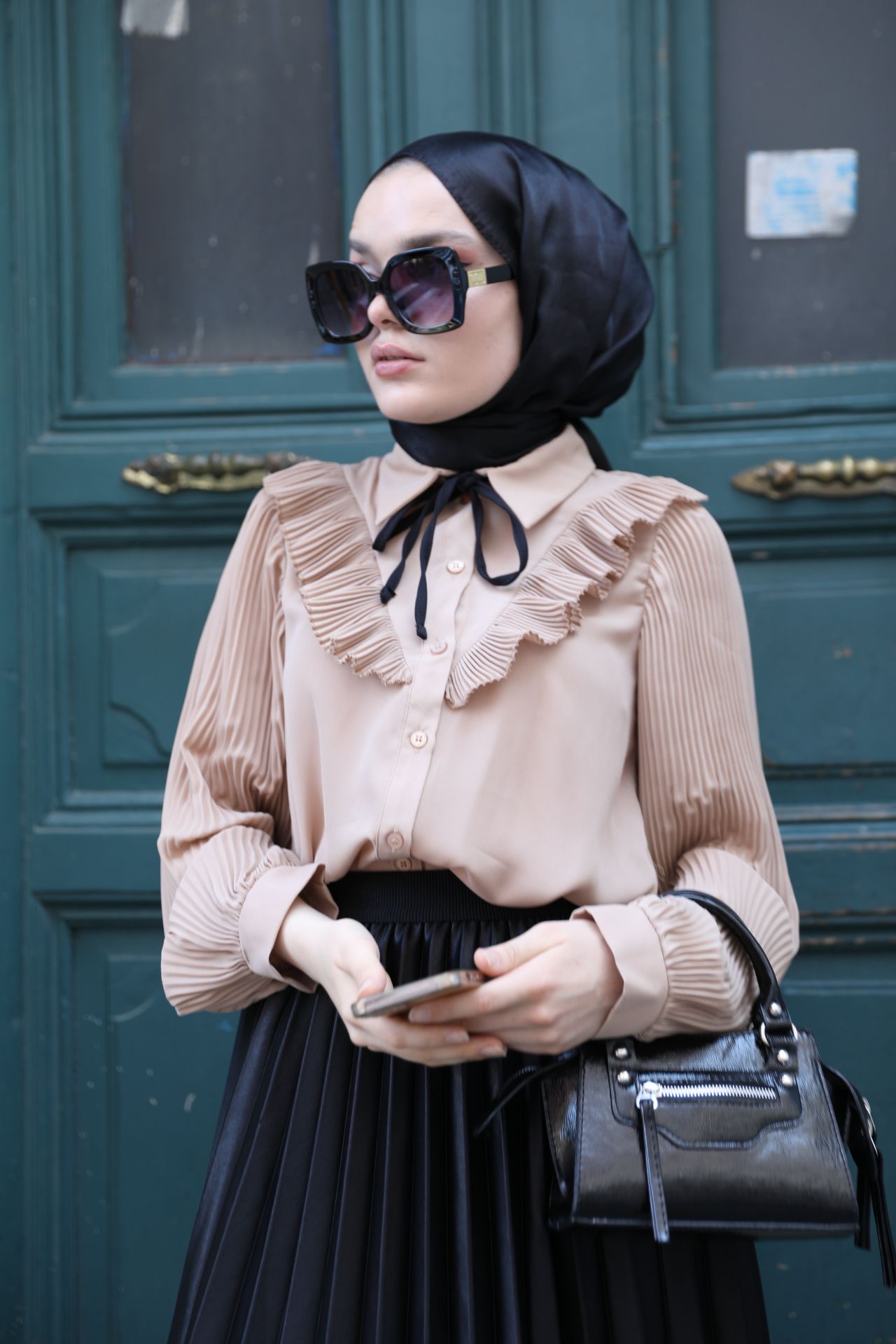 Kolu Piliseli Bluz Camel