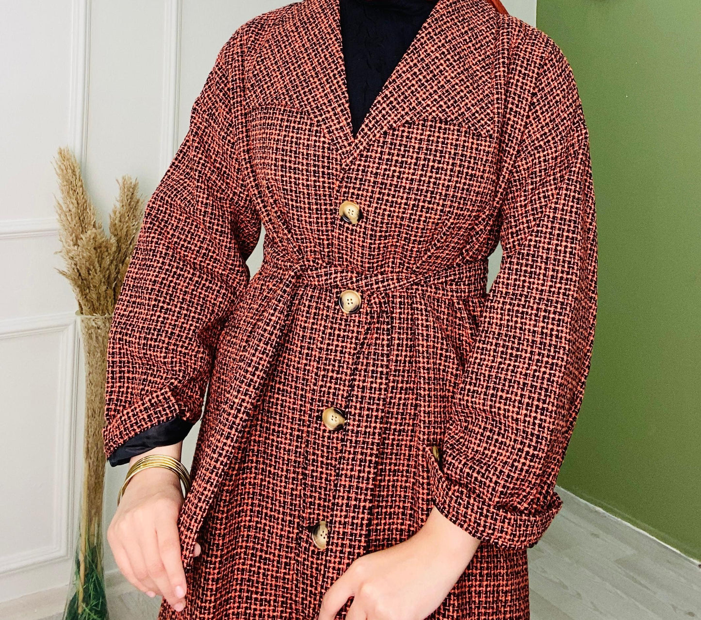 Şanel Fabric Lined Coat Tile