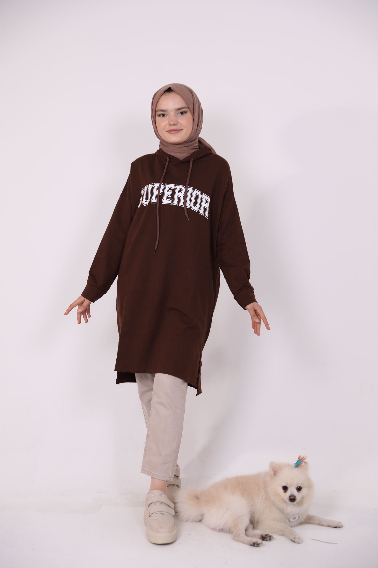 Superior Printed Sweat Brown