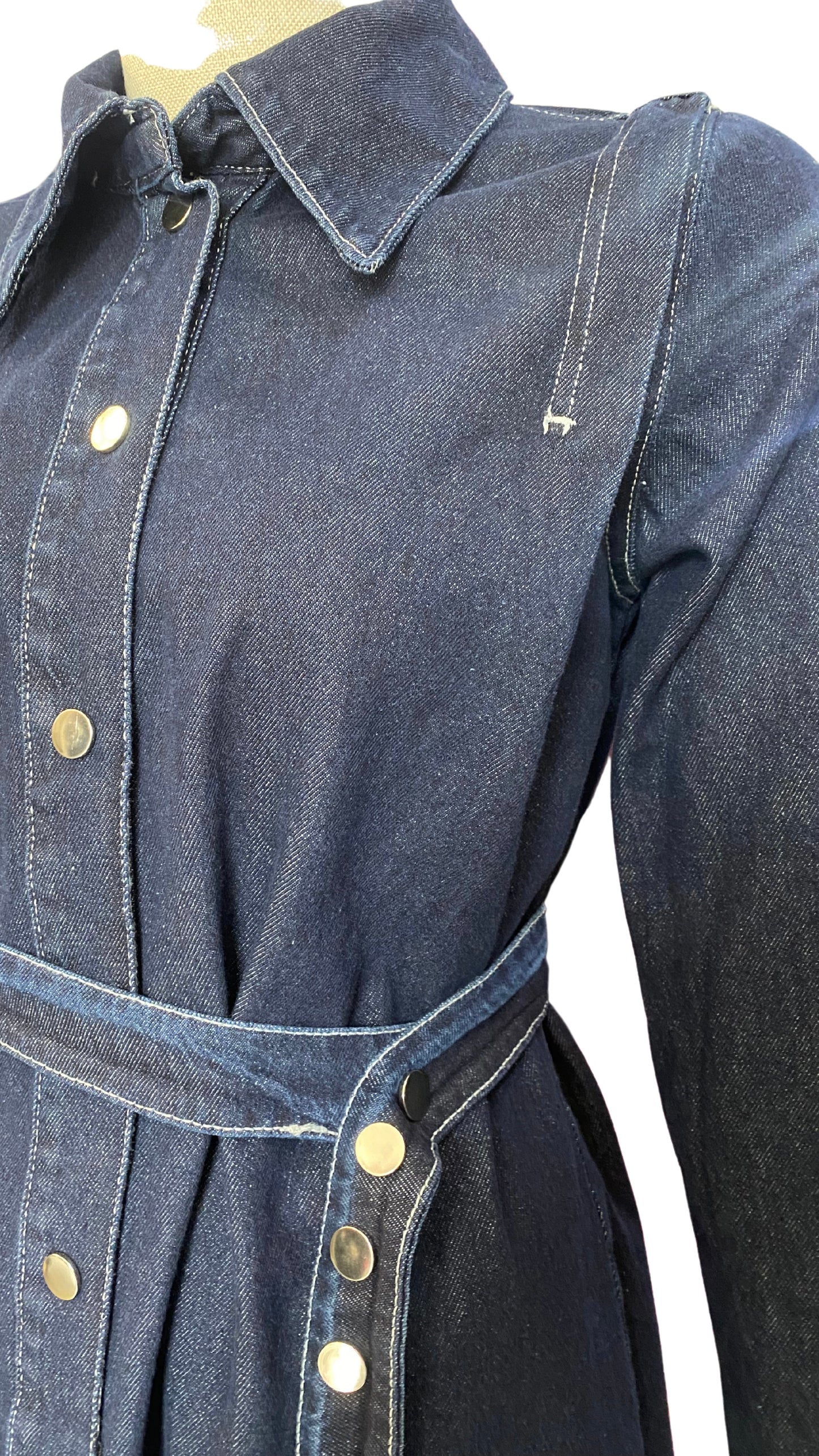 Tamboy Çıtçıtlı Pantolonlu Kot Takım Mavi