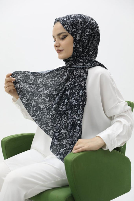 Floral Shawl Black