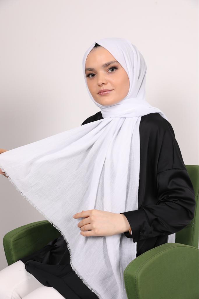 Bamboo Model Shawl White