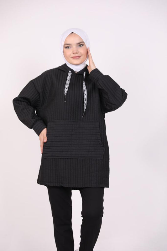 Quilted Sweat Black