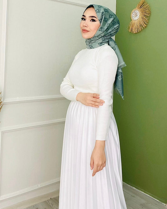 Turtleneck Knitwear Badi White