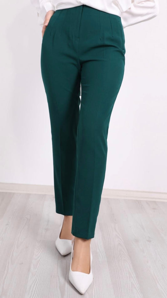 Zara Model Piliseli Pantolon Yeşil
