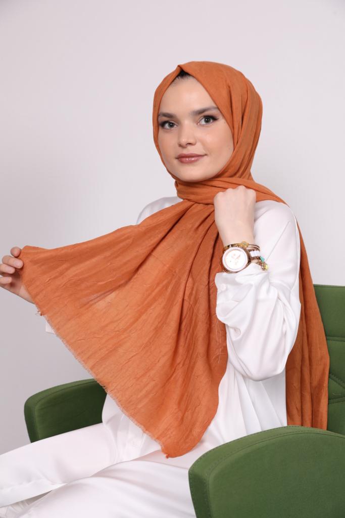 Bamboo Model Shawl Orange