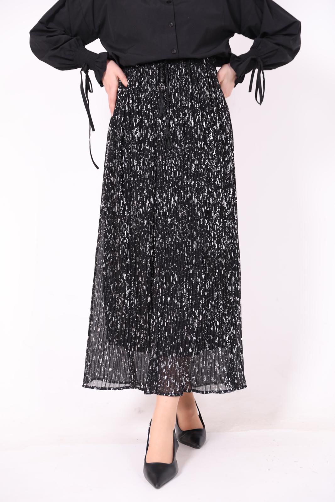 Varangian Pleated Skirt Black