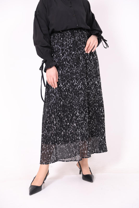 Varangian Pleated Skirt Black