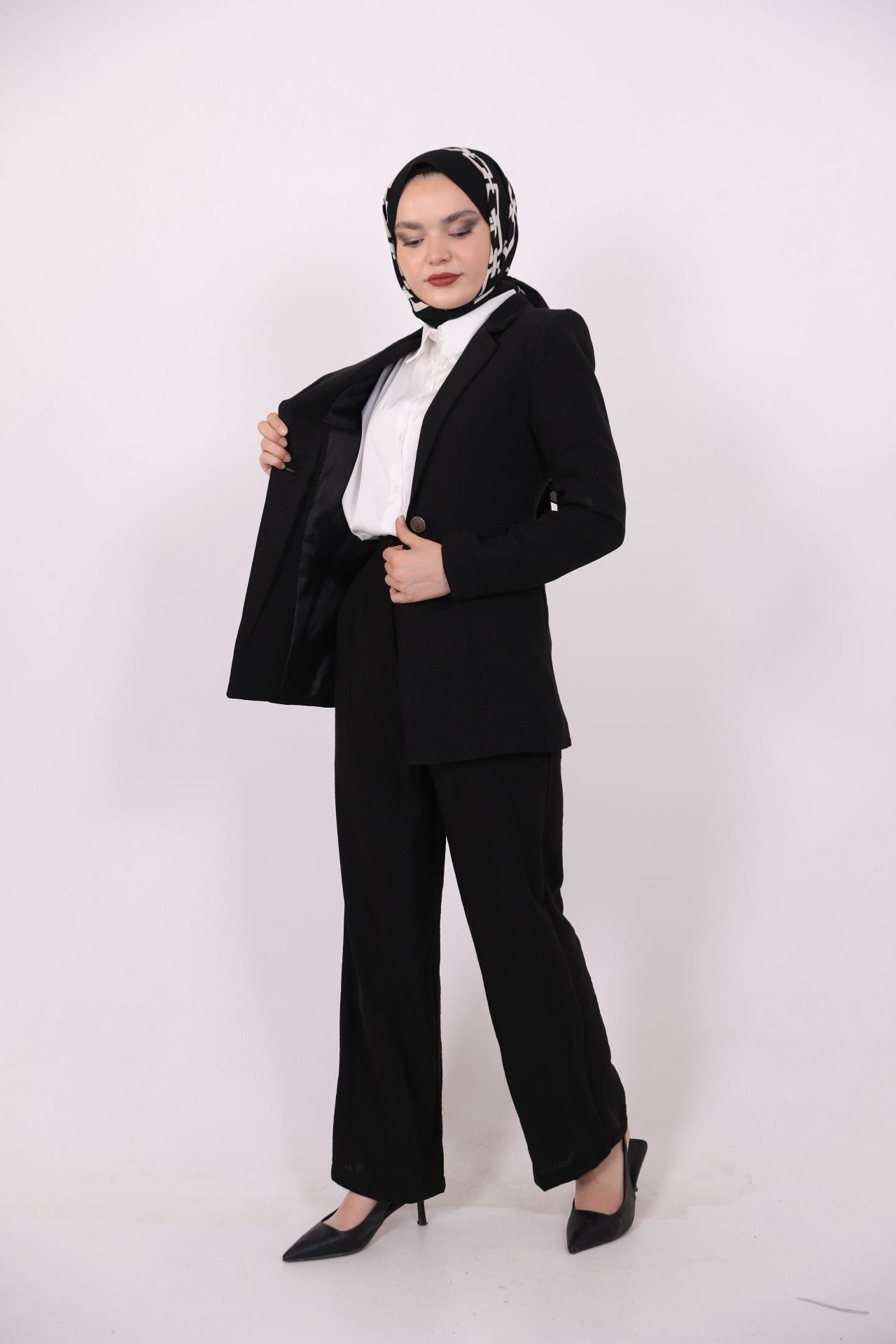 Blazer Jacket Suit Black