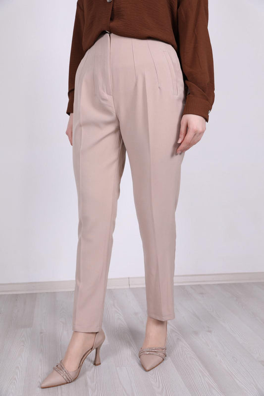 Zara Model Piliseli Pantolon Bej