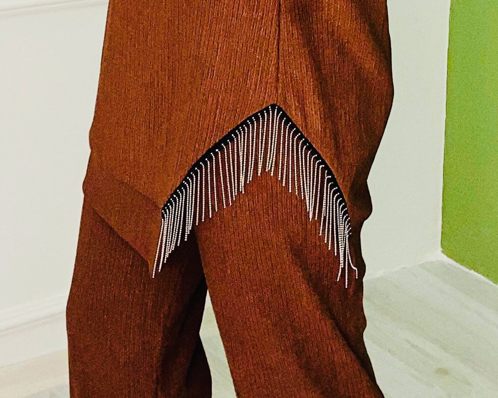 Skirt Chain Suit Brown