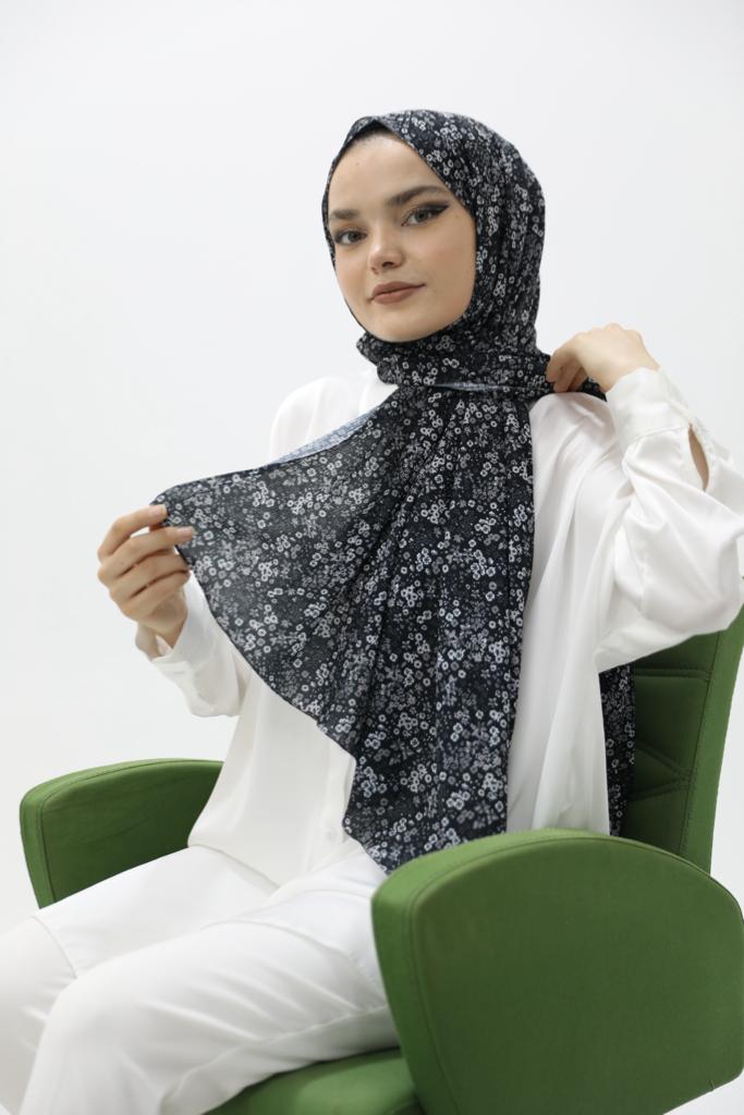 Floral Shawl Black