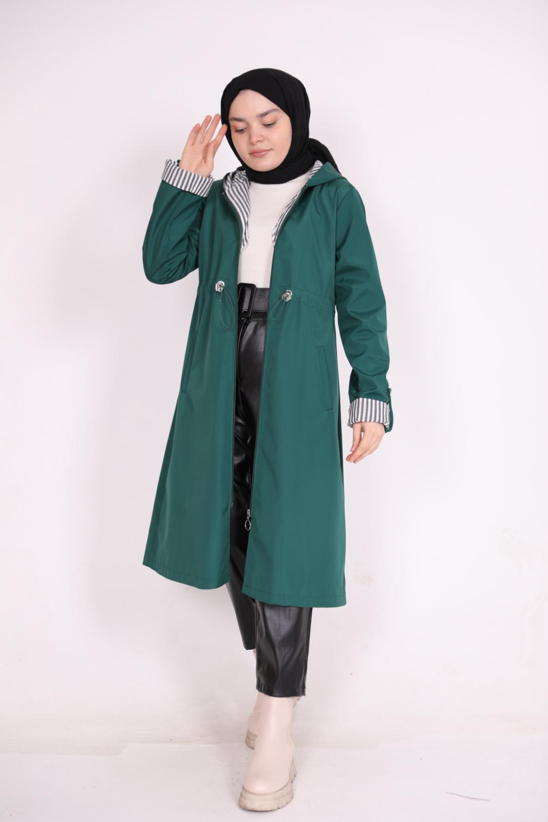 Striped Trench Green