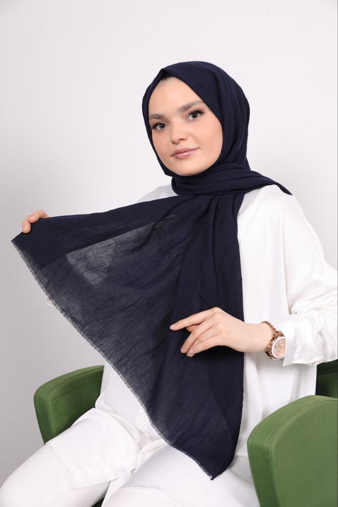 Bamboo Model Shawl Navy Blue